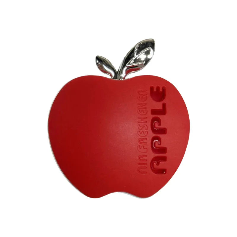 An apple-shaped car air freshener with floral fragrance - featuring a decorative ventilation clip design