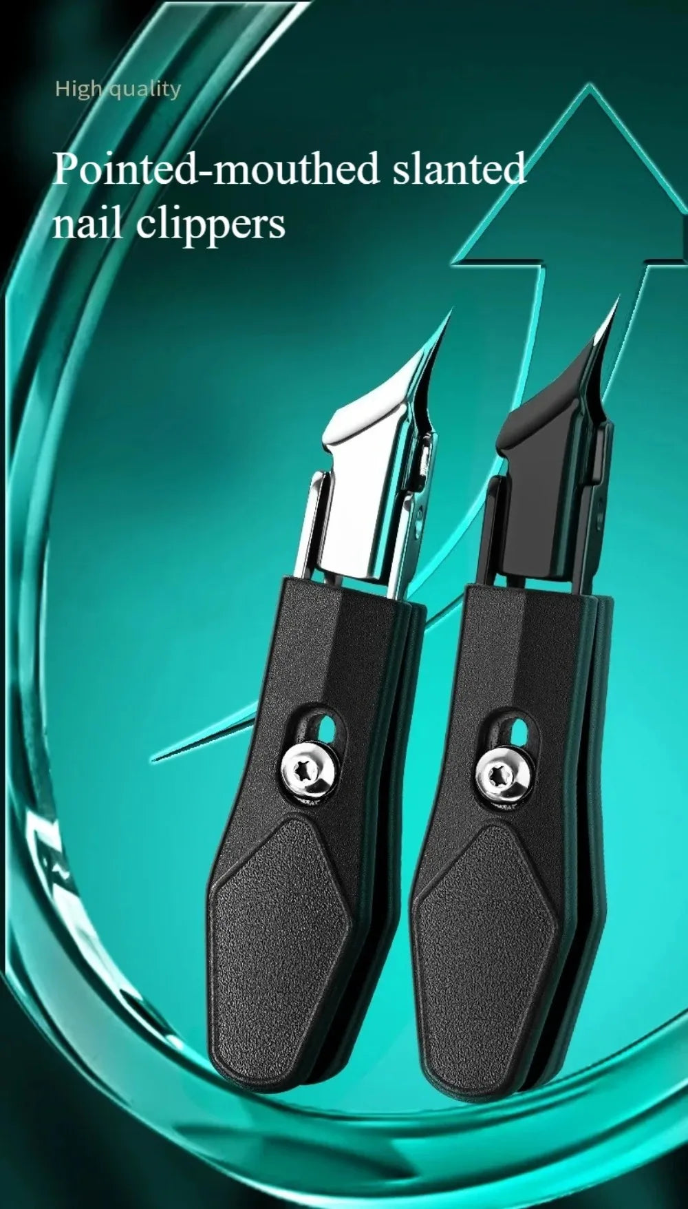 25° Slant Edge Nail Clipper Wide Opening Stainless Steel Professional Ingrown Toenail Tools Eagle Beak Oblique Toe Nail Trimmers