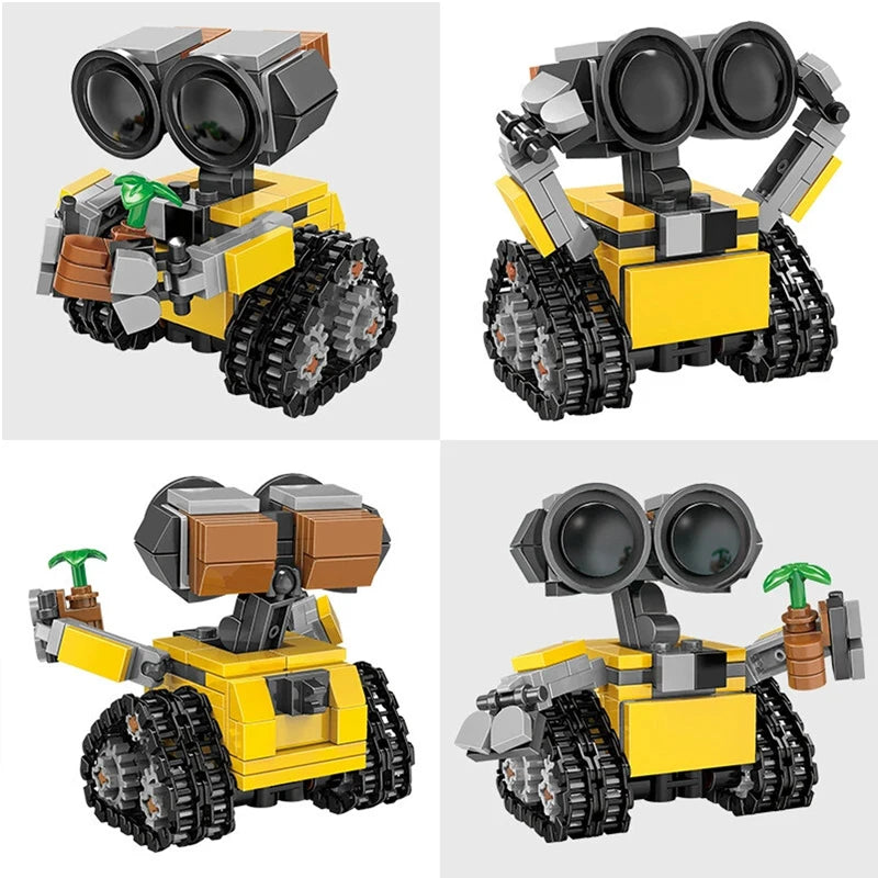 Classic Movie 200+pcs Mini Robot Wall-e MOC Building Blocks Model DIY Bricks Kits Creative Toys for Kids Children Adult Gifts