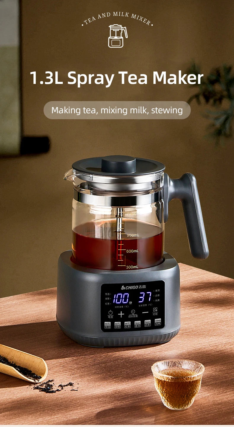 1.3L Steam Spray Tea Kettle Multifunctional Electric Kettle Baby Constant Temperature Milk Regulator 72h Thermostatic Kettle