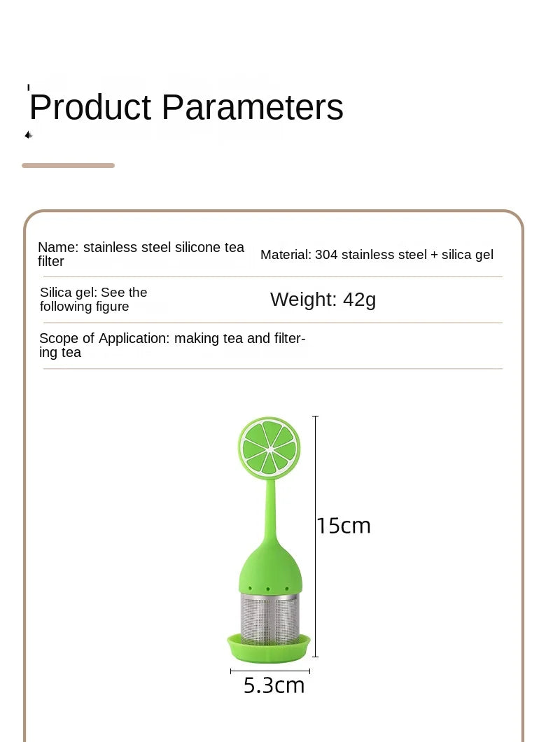 Creative 304 stainless steel silicone tea ball tea maker flamingo tea filter summer theme tea filter