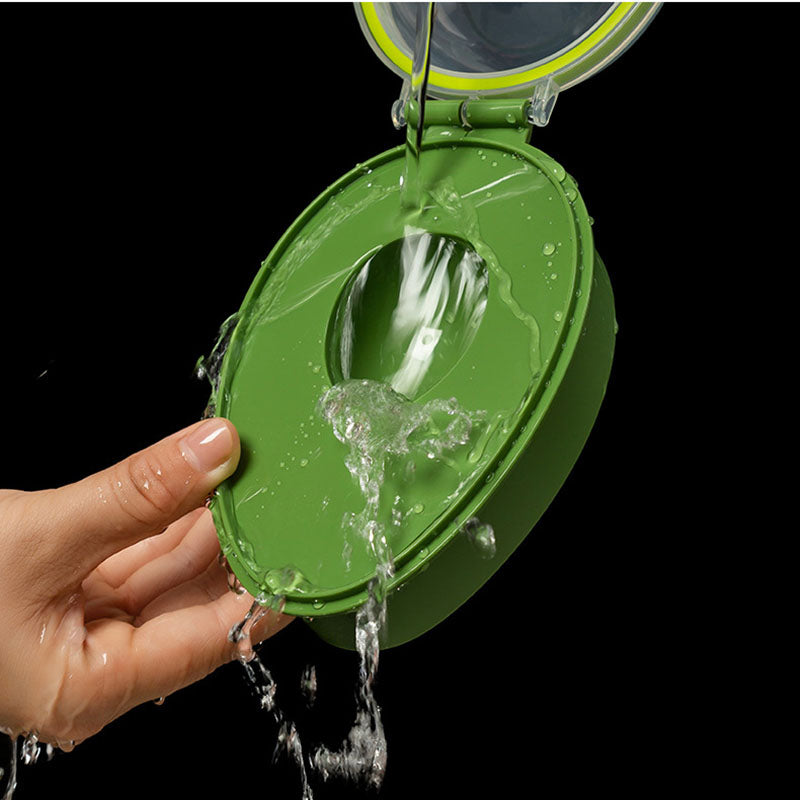 Avocado Keeper Container - Semi-Circle BPA-Free Box with See-Through Lid & Silicone Seal, Airtight Food Storage (15x11cm)