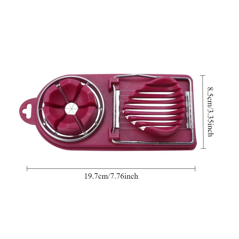 Multifunctional PP Base egg cutter 2-in-1 stainless steel wire pull egg cutter for hanging high-quality kitchen accessory tools