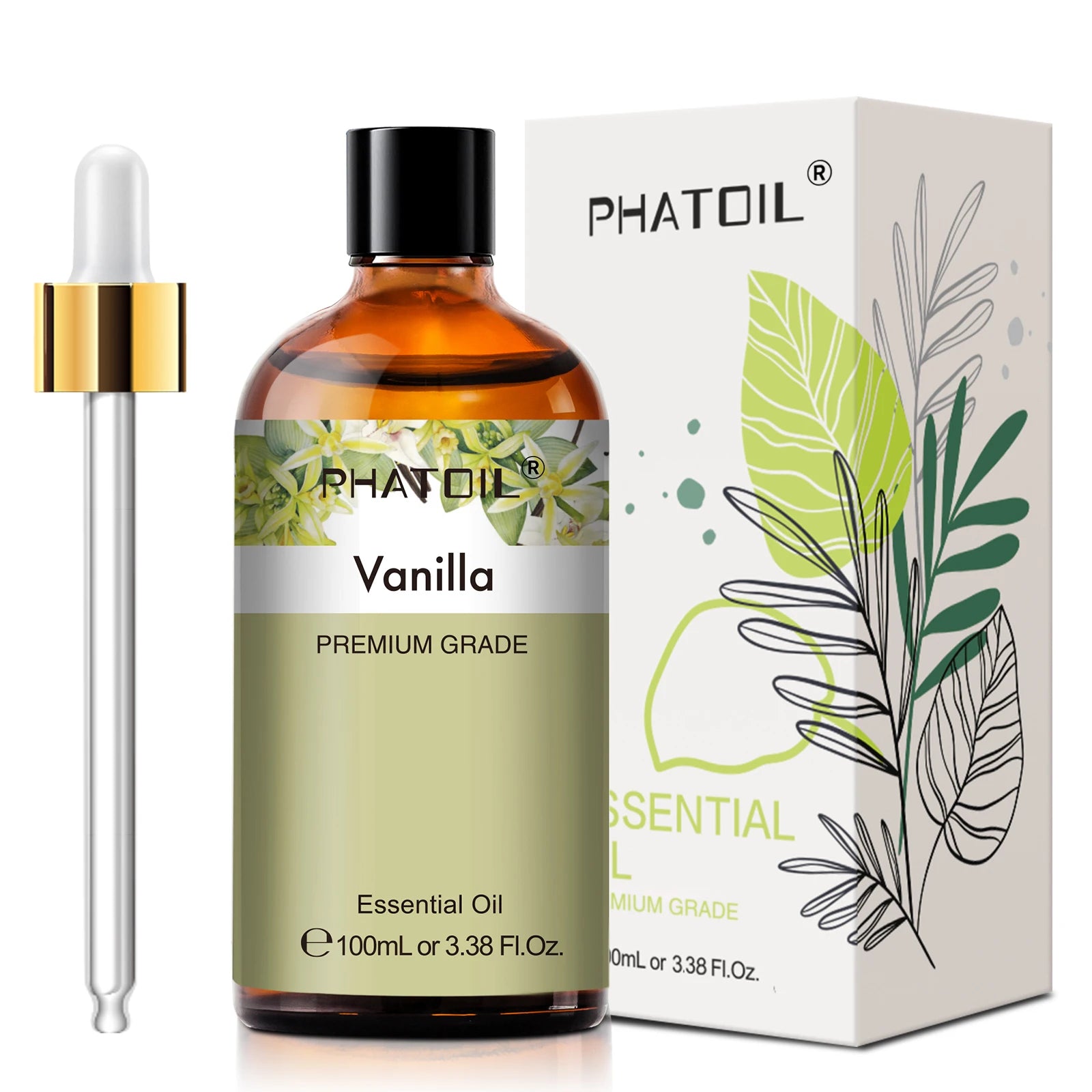 PHATOIL 100ml Pure Essential Oil Rose Lemon Vanilla Lavender Eucalyptus Aromatherapy Essential Oils For Diffuser Candle Making
