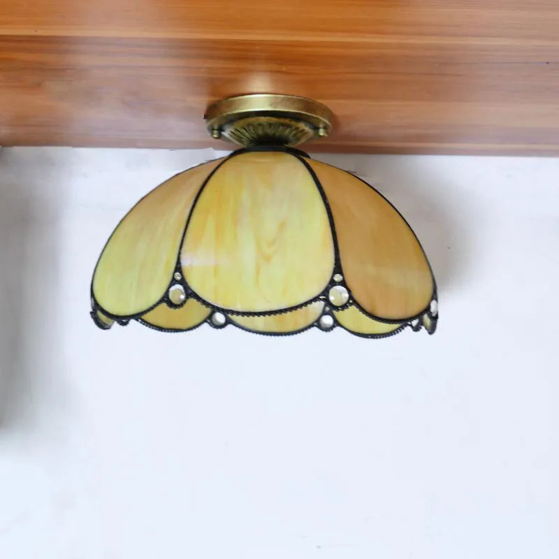 Tiffany Small Living Room Warm Bedroom Ceiling Lamp Modern Simple Living Room Lamps Creative Color Dining Room Lights