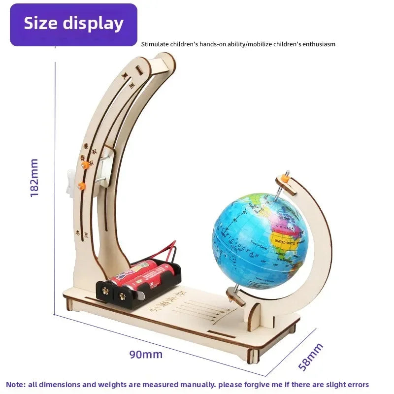 Kids Science Toys Day Night Alternation Globe Funny Teaching Aids Educational Toys DIY Technological Physics Learning Kit Toys