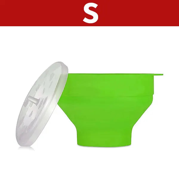 Silicone Microwave Popcorn Popper BPA Free Collapsible Popcorn Bowl Microwavable Pop Corn Maker with Lid Dishwasher Safe