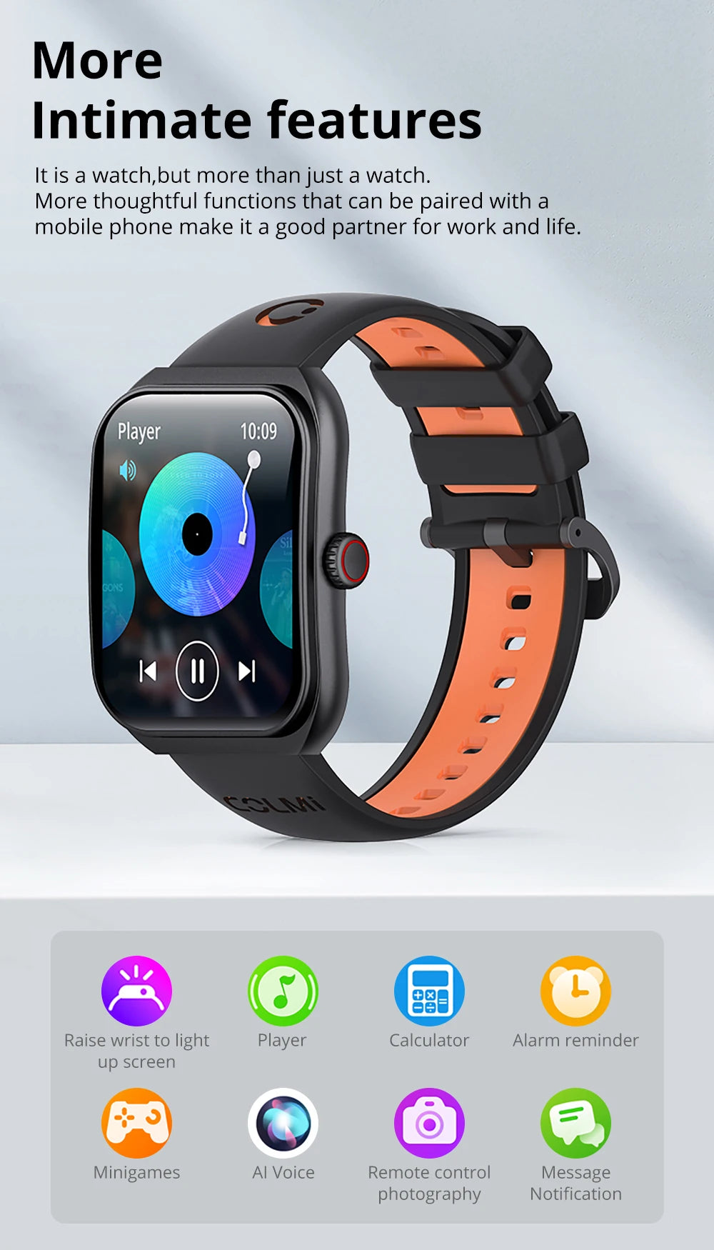 New COLMI P86 1.93" AMOLED Smartwatch Men Health Manager Bluetooth Call IP68 Waterproof Smart Watch Women For Xiaomi iOS Phone