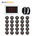 BYHUBYENG Wireless Calling System Watch Receiver Caller Wait Watch Pager with Calling Buttons for Restaurant Cafe Hotel
