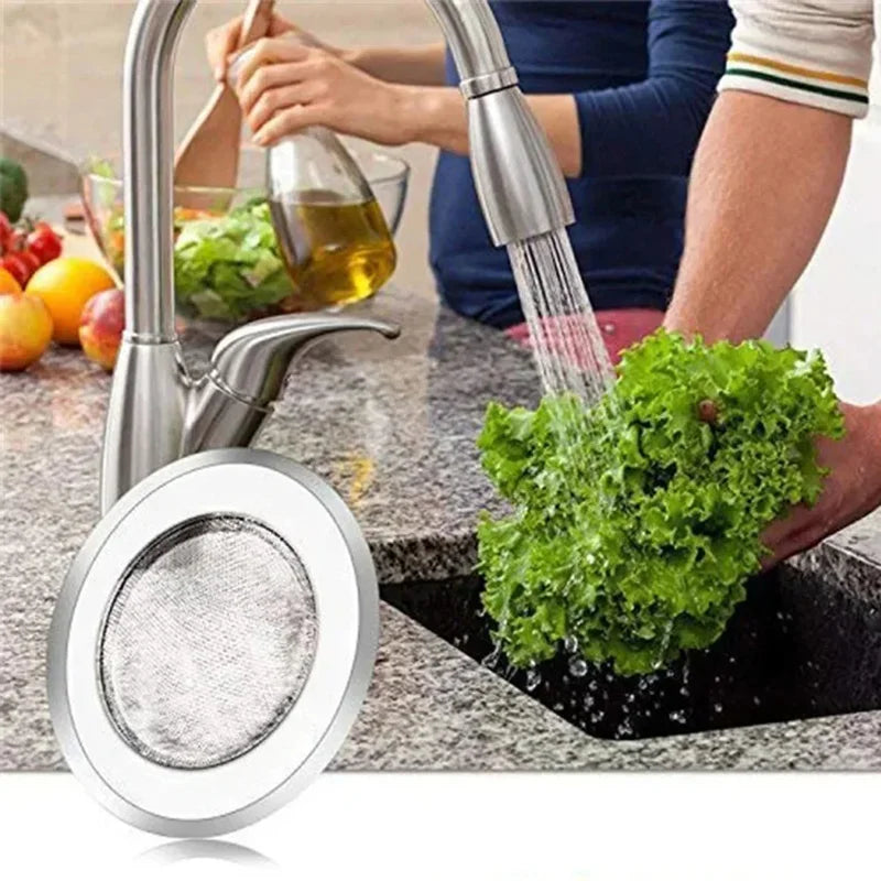 Kitchen Sink Filter Stainless Steel Mesh Sink Strainer Filter Sewer Mesh Strainers Bathroom Sink Strainer Drain Hole Filter Trap