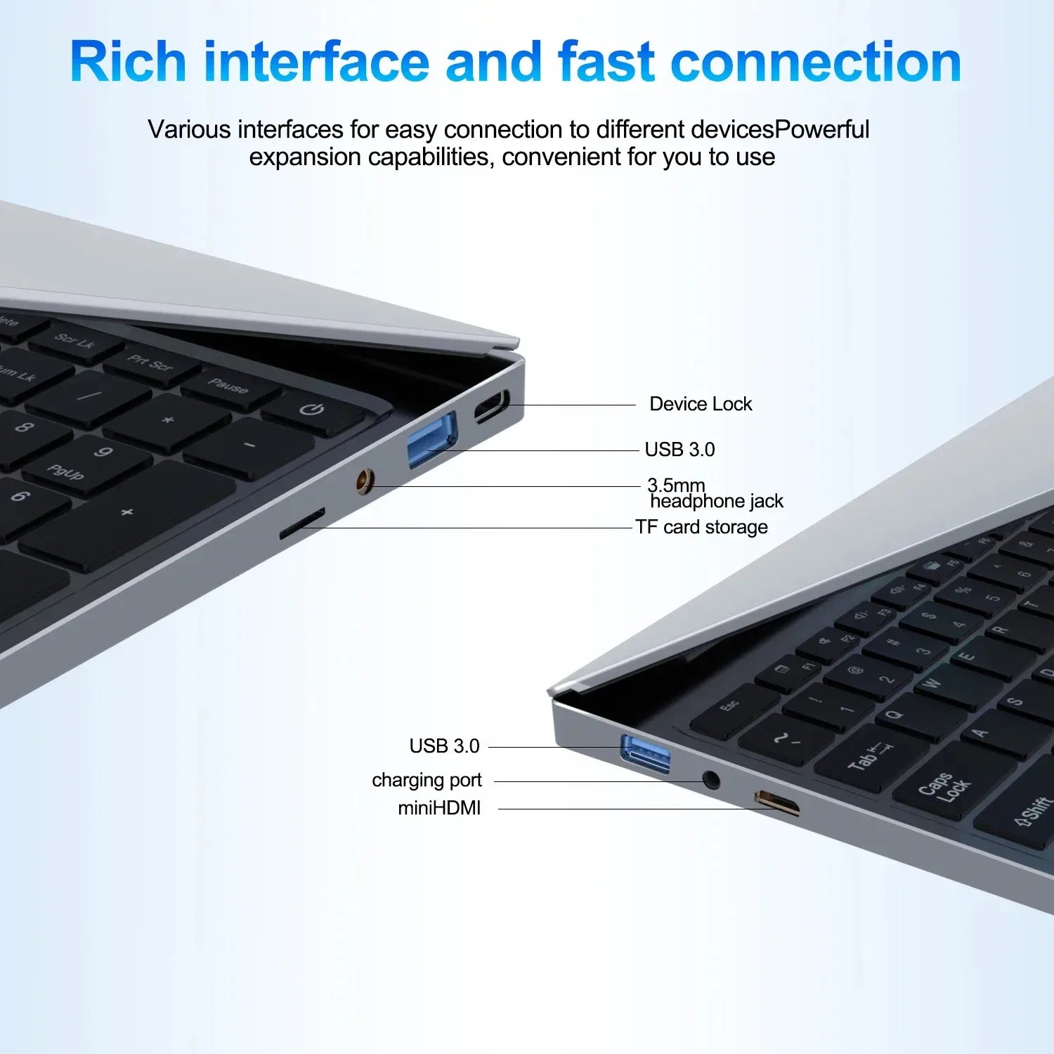 HOT 15.6" Portable Laptop Intel N95 32GB DDR4 2TB SSD Windows11 Notebook Pc Gamer Office Computer with Backlit Fingerprint