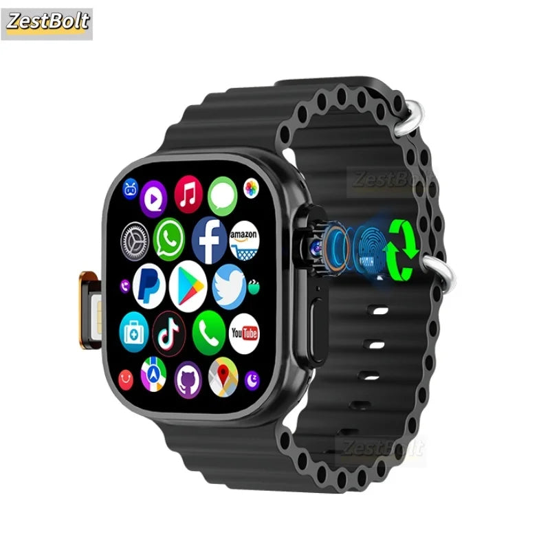 DW100 Pro+ 5G Android Smartwatch Touch ID Smart Watch With Rotary Camera 2.29inch Amoled Screen GPS WIFI NFC Google Play Store