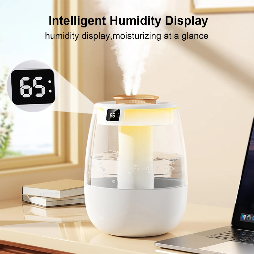 Air Humidifier Large Capacity USB Double Spray Humidifier Dual Spray Port Humidifier Desktop USB Mist Maker for Home Room Office