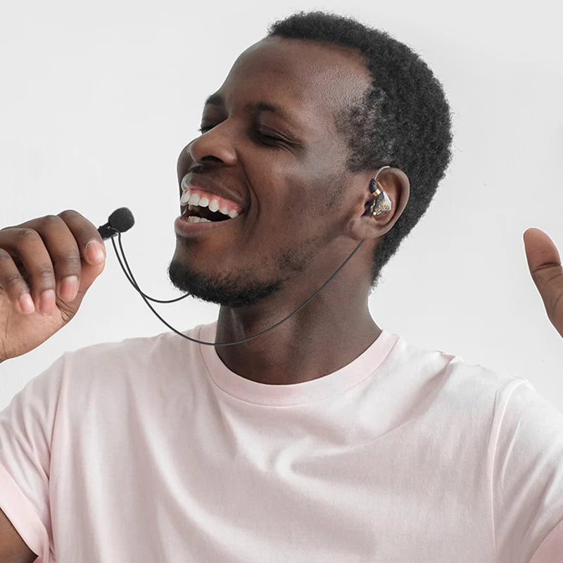 Karaoke HiFi Wired Headphones With Mic Singing Living Headset 3.5mm AUX Heavy Bass Noice Cancelling Earphone 1.2M 3M KTV Music