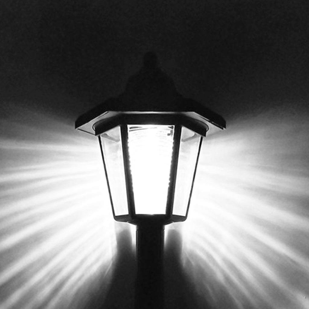 2Pcs Solar Wall Light Outdoor LED Light Hexagonal Solar Lantern Light Waterproof Auto On/Off Retro LED Wall Lamp Garden Decor