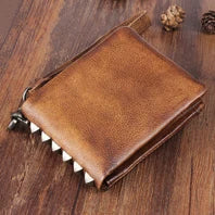 Luxury Handmade 100% Genuine Leather Men Wallet Purse Short Money Clip with Coin Pocket Male Money Bag Multi-Card Wallet Vintage