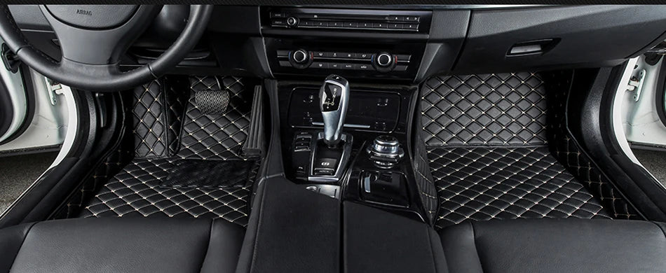 CUWEUSANG Custom Car Floor Mats For Peugeot 2008 2013-2023 Auto Carpets Foot Coche Accessorie