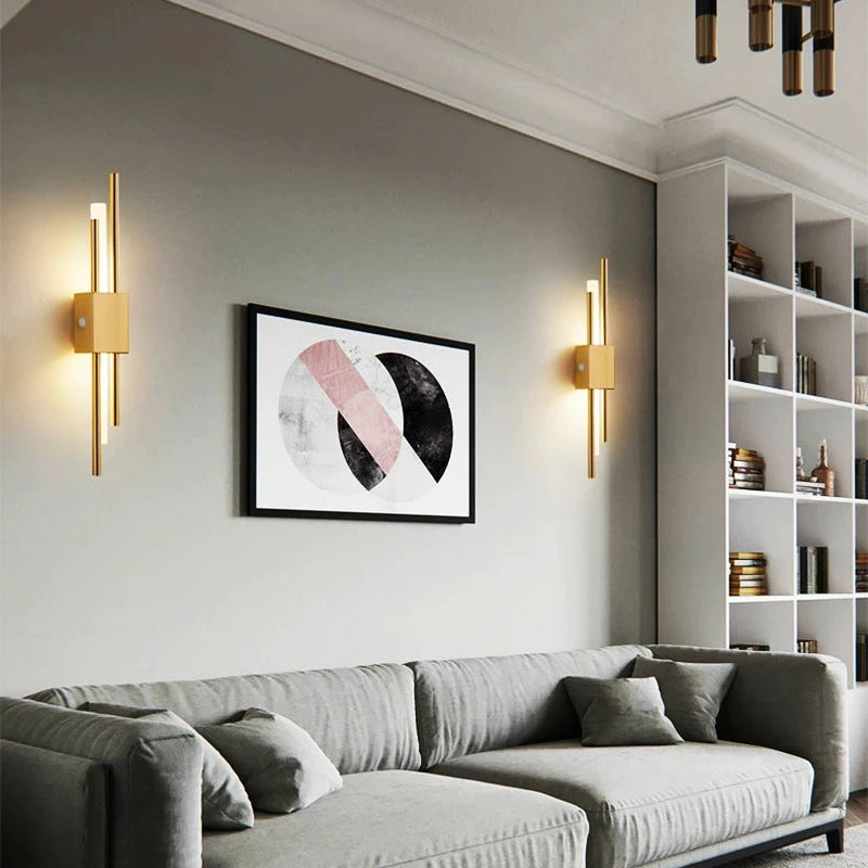 Nordic LED Wall Lamp Indoor Lighting Bedroom Bedside Living Room For Home Hotel Stairs Decoration Lamp Rechargeab LED Wall Light