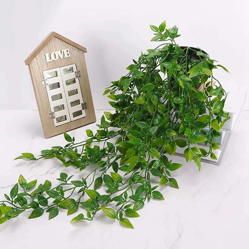 Artificial ivy Plants Plastic Leaf Wedding New Year Christmas Party for Home Room Balcony Garden Office desk Decoration supplies