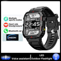 G.L Wear New Smartwatch for Outdoor Sports with LED Light Bluetooth Calling Activity Sleep Tracking Fitness Monitor