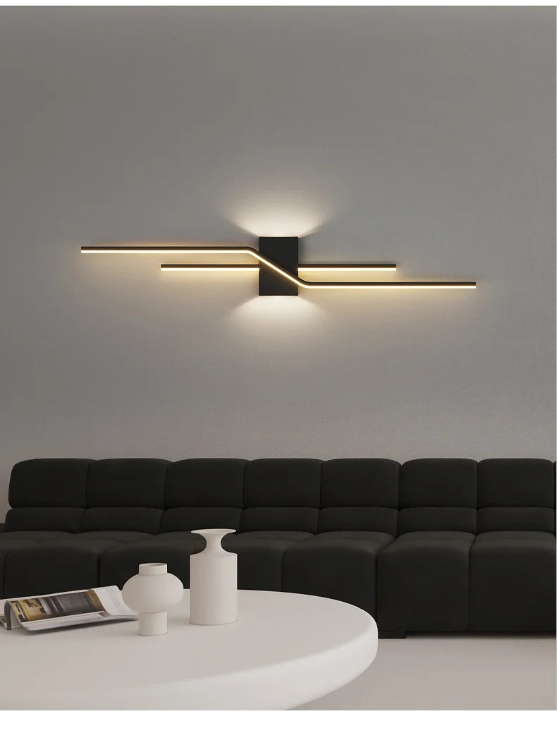 Wall Lamp Living Room TV Background Wall Lantern Minimalist Strip Lamp Bedroom Bedside Decoration Aisle Lamps Bracket Light