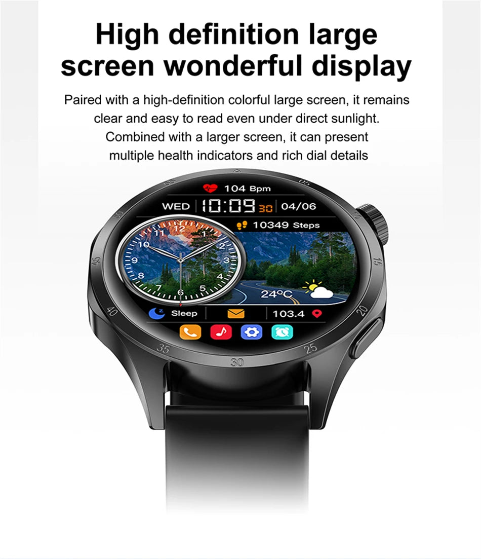 New Bluetooth Call Music Men's Smart Watch GPS Movement records NFC IP68 Waterproof Women Health Monitoring Smart Bracelet Gift