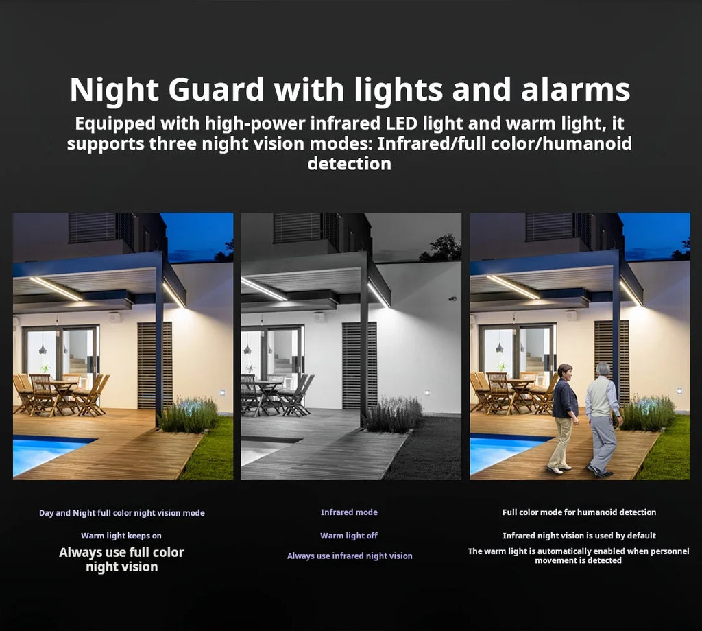 8K 16MP WiFi IP Camera 8X Zoom Four Lens Outdoor PTZ Security Camera Auto Tracking Smart Security Protection CCTV Video Camera