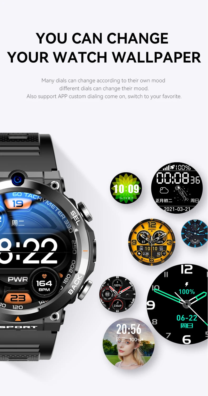 Sport Smartwatch 256GB GPS Wifi Download APP Dual Camera Video Calls Supports Google Play Smart Watch 4G SIM Card For Men Women