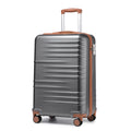 British Traveller Lightweight Hard Shell Suitcase ABS+PC, 20/24/28 inches, 4 spinner wheels with combination lock