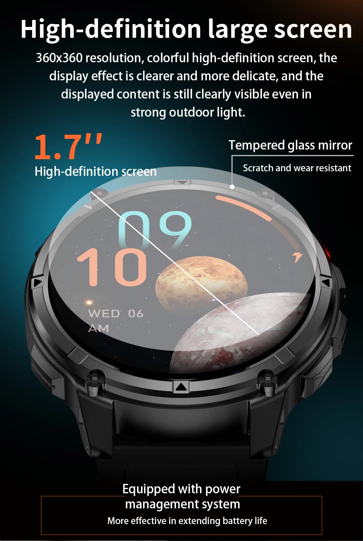 LIGE New Outdoor Sport Tracker Smart Watch Men 1100mAh Large Battery Long Standby Time Bluetooth Call IP68 Waterproof Smartwatch