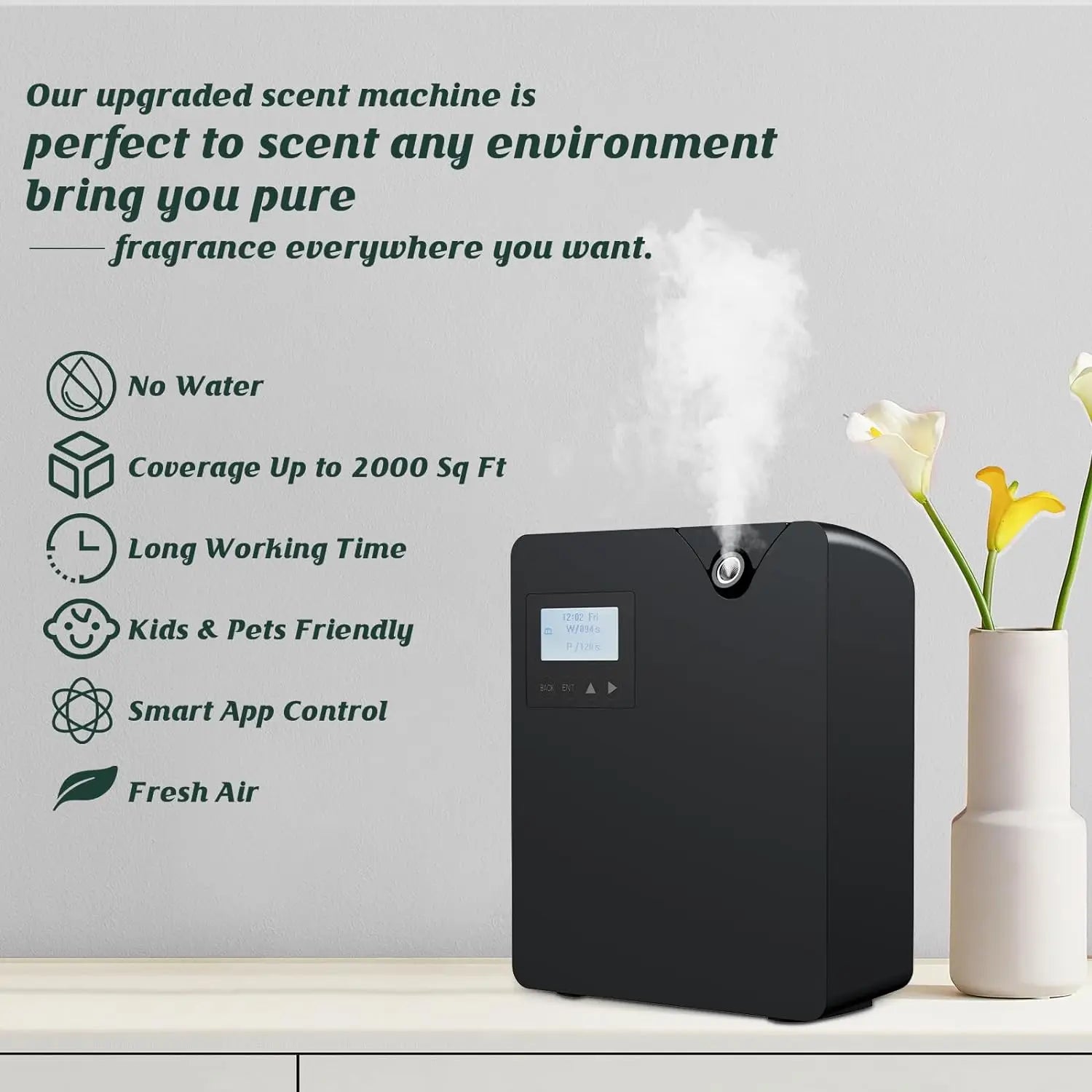 Scent Air Machine For Home Waterless Essential Oil Diffuser With Smart Cold Air Technology Bluetooth WiFi Aromatherapy Diffuser