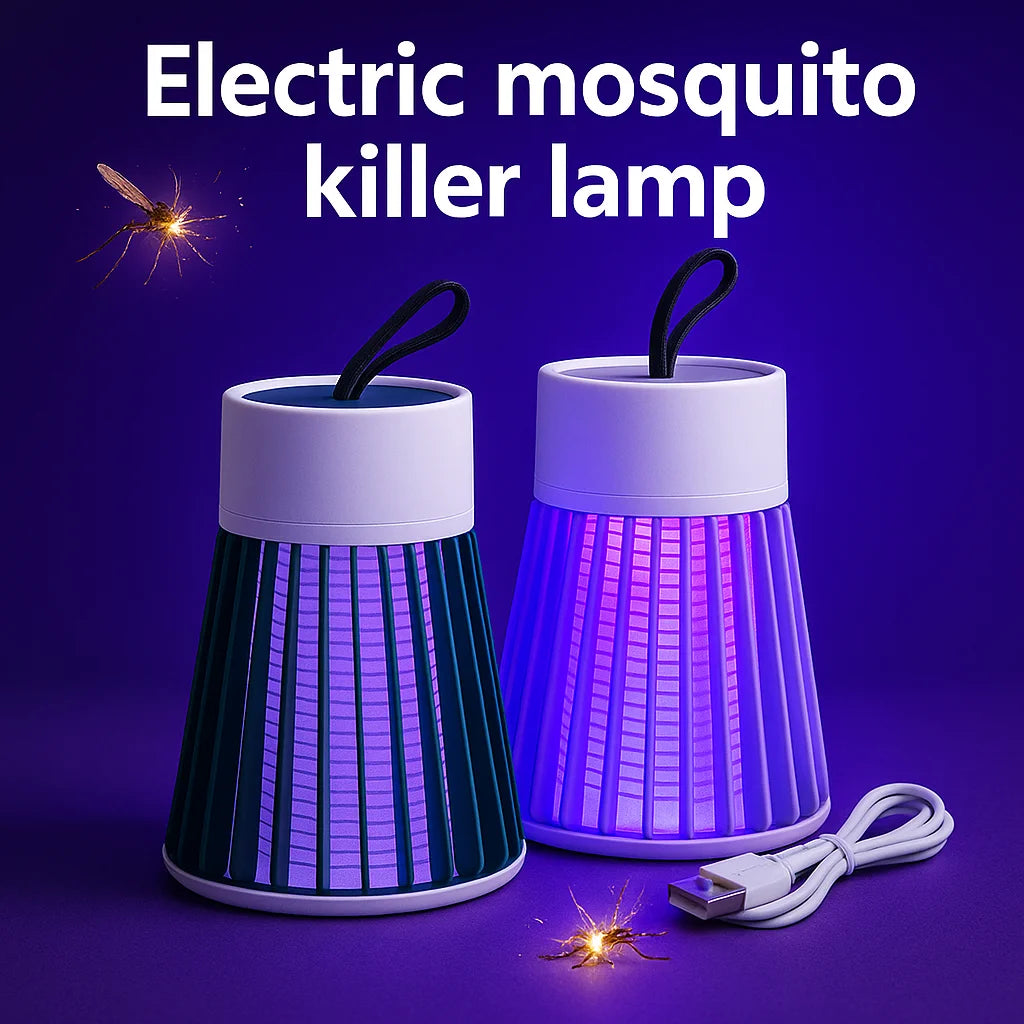 Mosquito Killer Lamp Electric Insect Zapper 2-in-1 USB Bug Trap with LED Light for Bedroom Outdoor Camping Wasps Gnats