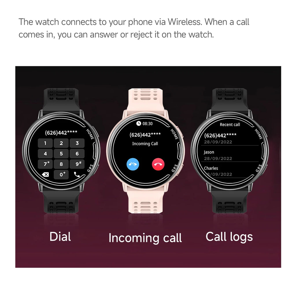 2025 Exquisite GPS Smart Watch Wireless BT Call Answer IP68 Waterproof Outdoor Sports Record Heart Rate Monitor for Men Women