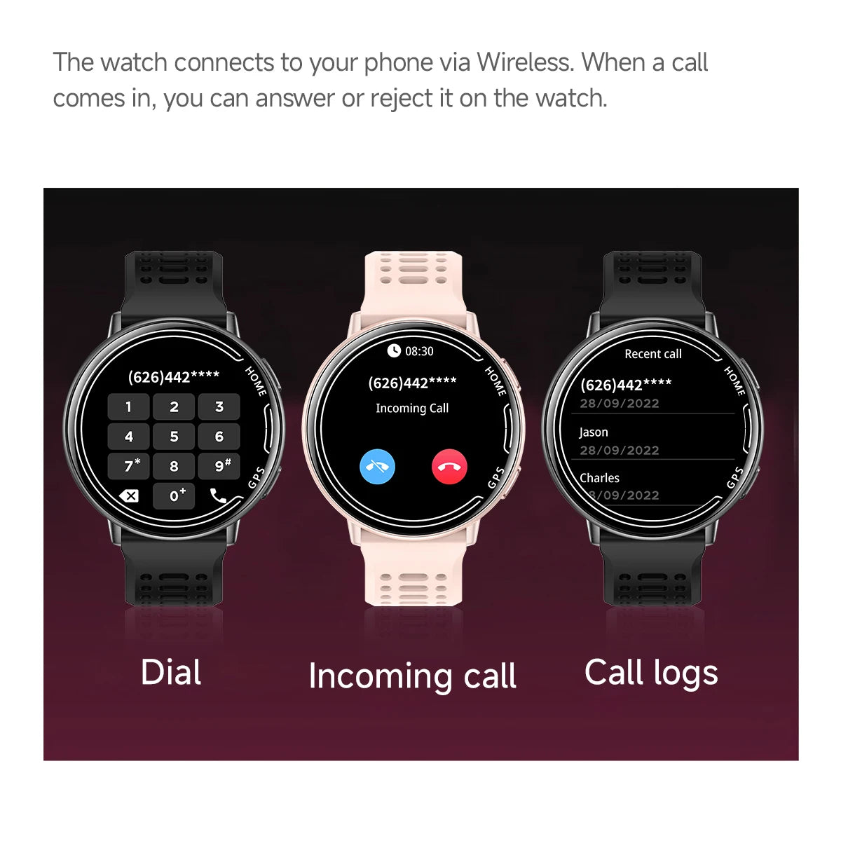 2025 Exquisite GPS Smart Watch Wireless BT Call Answer IP68 Waterproof Outdoor Sports Record Heart Rate Monitor for Men Women
