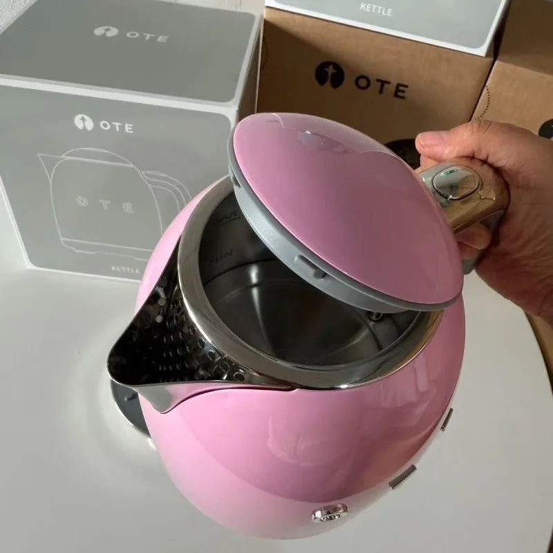 0.8L Pink Automatic power Off 316Stainless Steel Electric Kettle Water Boiler Strix Thermostat Heat-proof