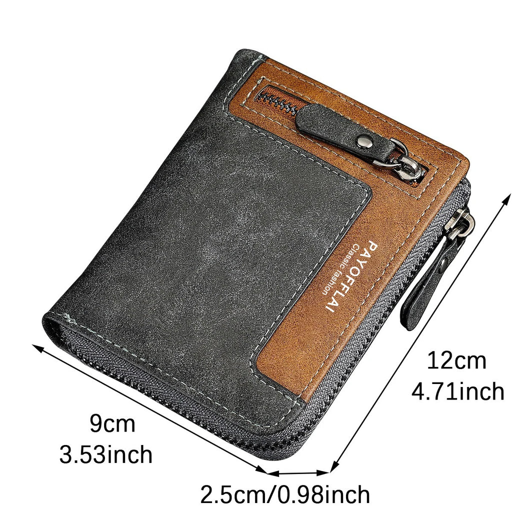 2025 Men Wallet Famous Luxury Designer Brand with Coin Pocket High Quality Synthetic Leather Short Credit Card Holder Purse Case