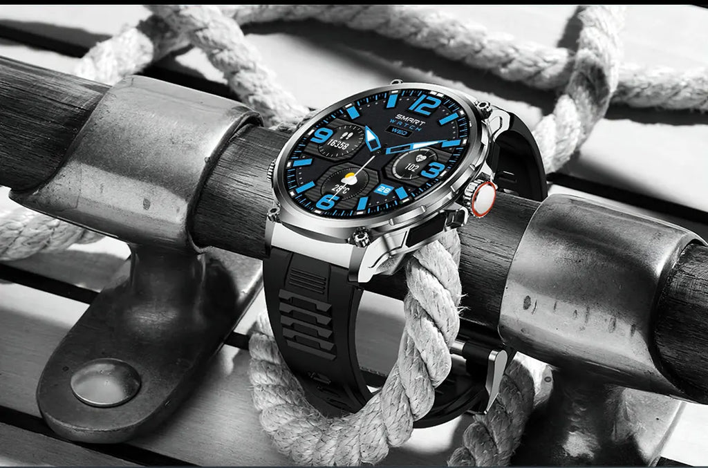 2026 New 1.85-inch ultra AMOLED smartwatch, GPS track, HD Bluetooth call; 710 mah large battery 400+ dial, suitable High end men