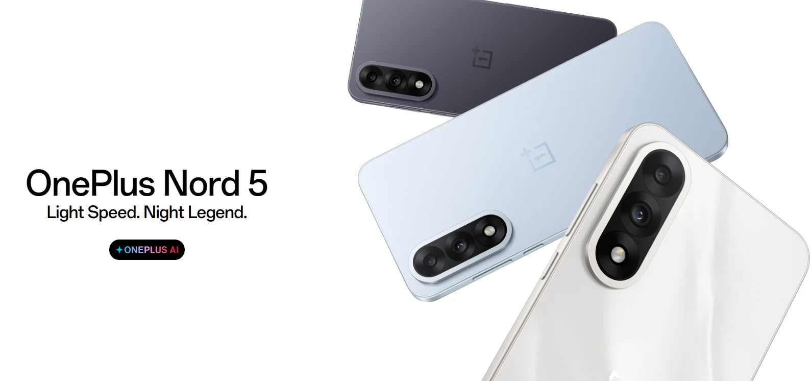 SIM Free OnePlus Nord 5 5G 8+256GB Mobile Phones Snapdragon 8s Gen 3 6800mAh 80W 144HZ 50MP Front & Back  camera smart phone