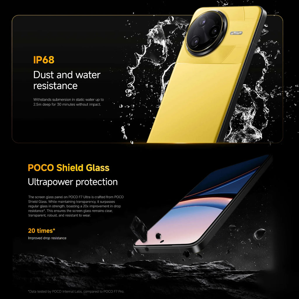 POCO F7 Ultra 5G 16+512GB Global Version 2K 120Hz AMOLED Dispaly Flagship Snapdragon® 8 Elite 50MP AI Dual Camera 5300mAh 120W