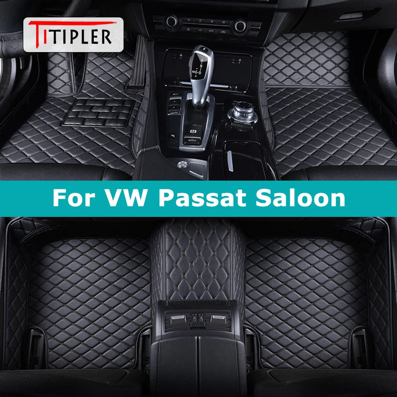 TITIPLER Custom Car Floor Mats For VW Passat Saloon B5 B5.5 B6 B7 B8 B9 Auto Carpets Foot Coche Accessorie