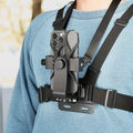 Adjustable Headband And Chest Band Shooting Stand for Mobile Phones And Action Cameras Compatible with GoPro DJI And More
