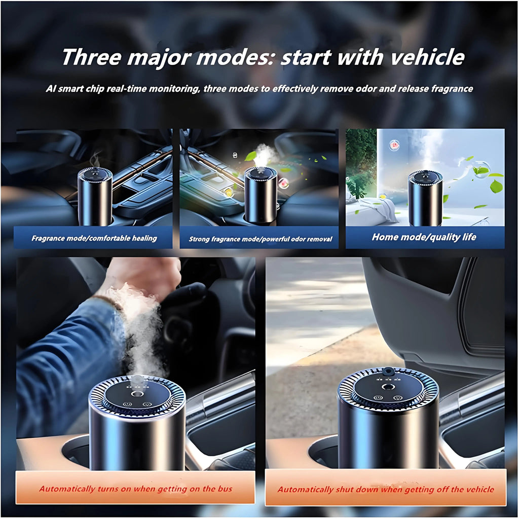 Smart car diffuser, car air freshener, car fragrance, car diffuser, car perfume, nano-level atomization brings a brand new scent experience, intelligent sensing automatic start and stop, the best gift for family and friends,