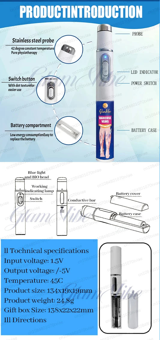 The blue light pen for improving leg health has been newly upgraded.
