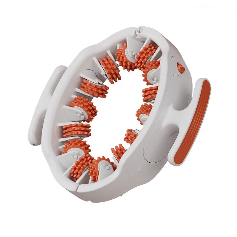 Ring Leg Massager with 14 Soft Rubber Rollers for Full Body Neck Shoulder Abdominal Anti Cellulite Slimming Muscle Relaxation