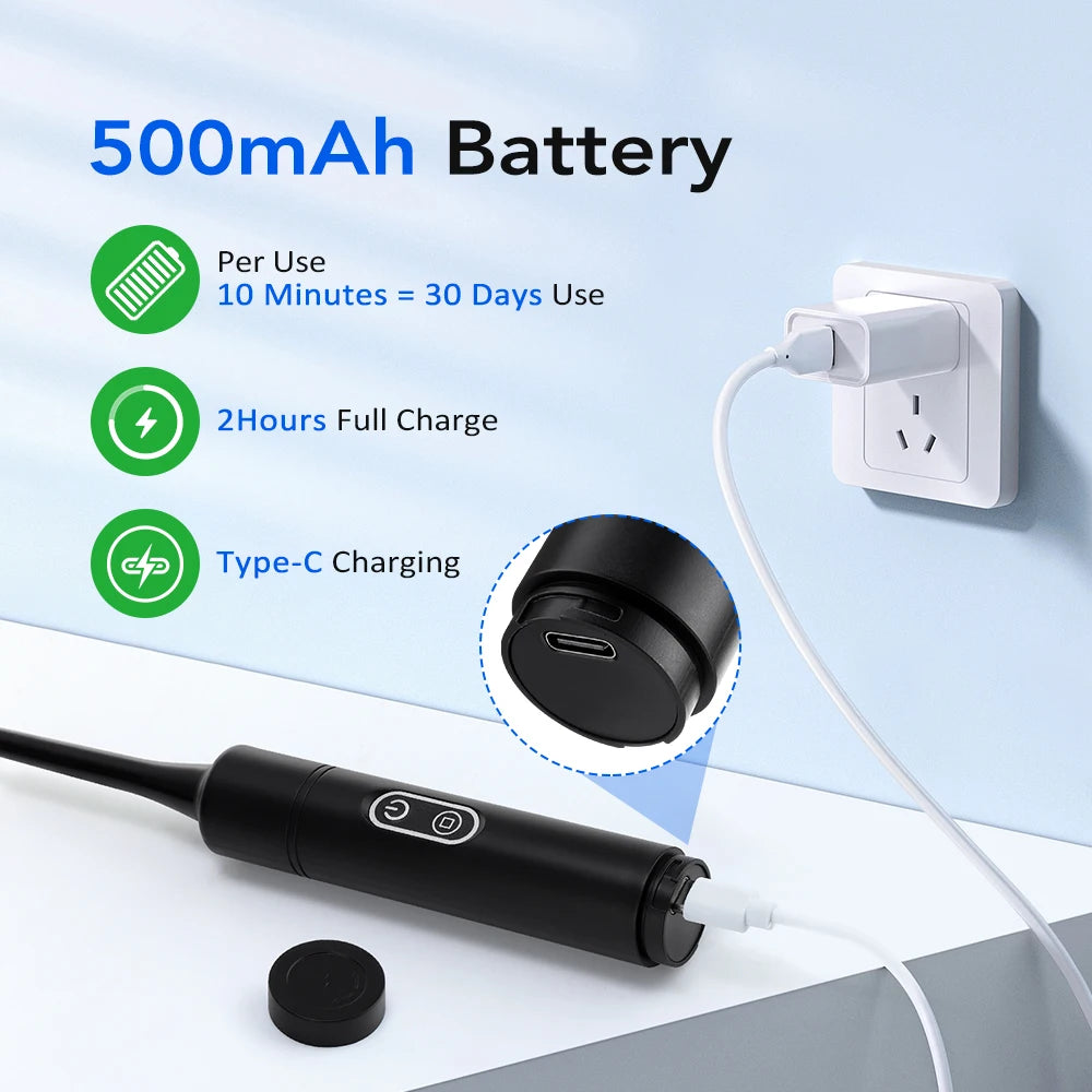 Electric Teeth Cleaner 6-gear Modes Portable Toothbrush Tartar Remover High Frequency Vibration Tartar Cleaning Whitening Teeth
