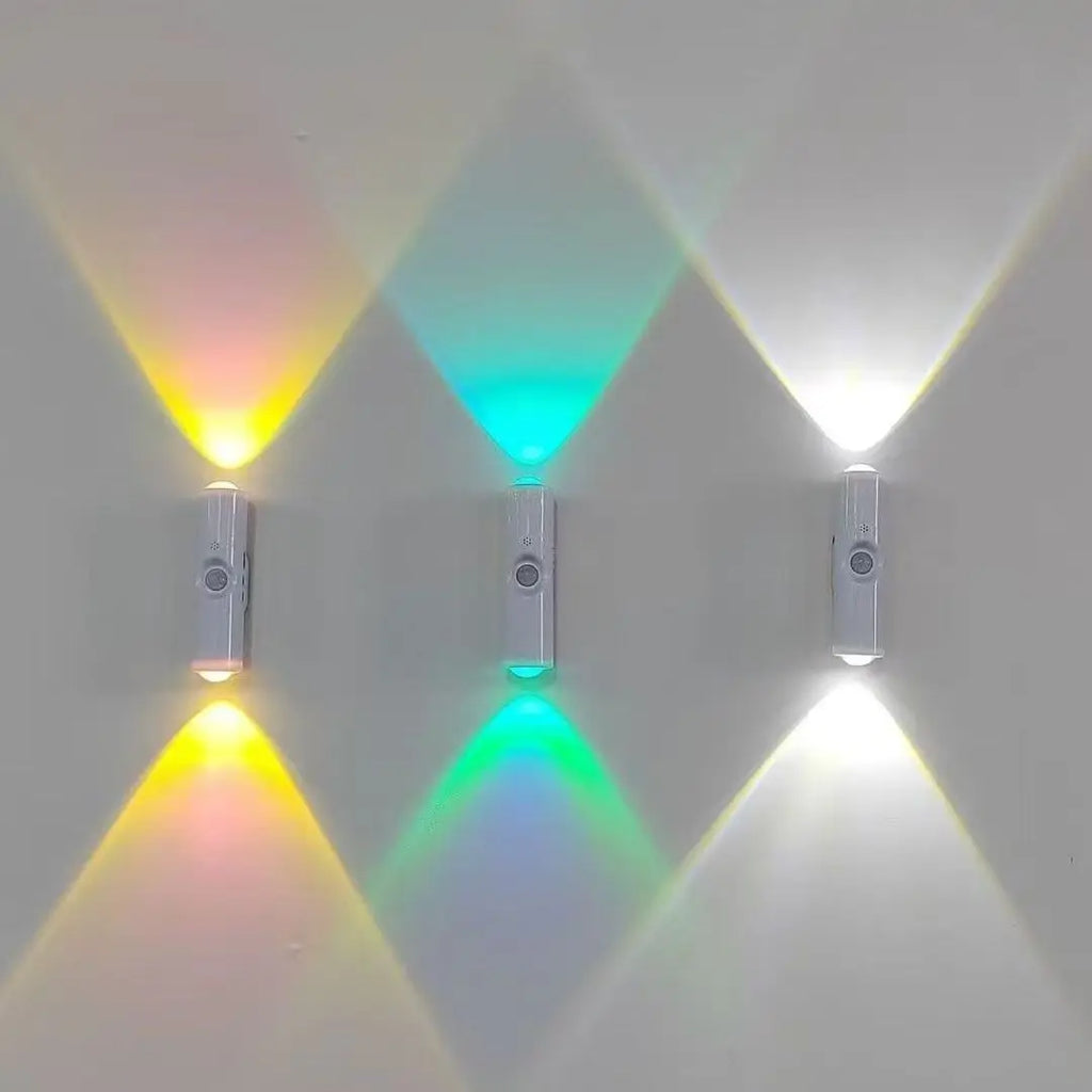 Smart RGB Gradient Night Light Magnetic Motion Sensor Rechargeable Wall Lamp for Bedroom Bathroom Closet Garden Home Decor
