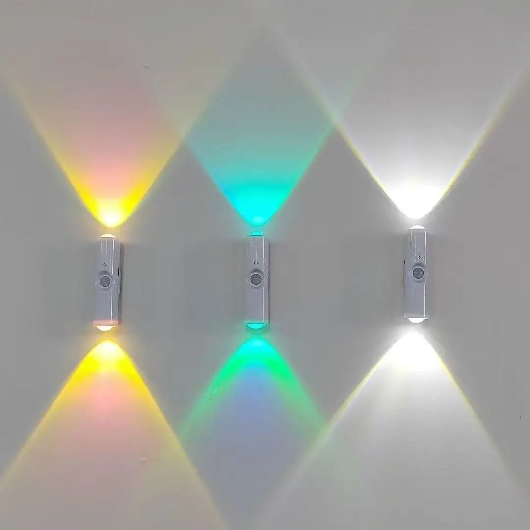 Smart RGB Gradient Night Light Magnetic Motion Sensor Rechargeable Wall Lamp for Bedroom Bathroom Closet Garden Home Decor