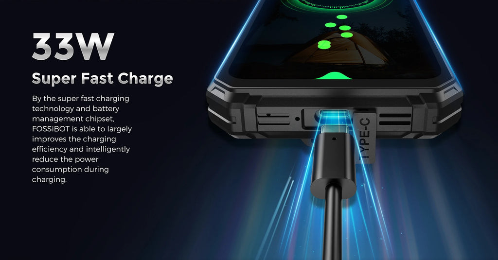 FOSSiBOT F102 Rugged Smartphone 12GB 256GB 16500mAh Battery 6.58'' FHD+ 120Hz Screen 108MP Camera [F102-Phone]