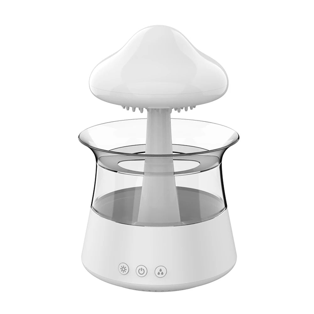 300ml Rain Cloud Humidifier Rain Colorful Mushroom Cloud Raindrop Atmosphere Lamp Night Light Essential Oil Humidifier Machine
