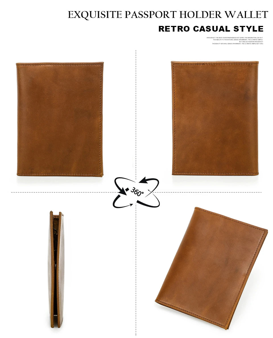 CONTACT'S Genuine Leather Passport Wallet Card Holder Coin Purse AirTag Slot Men Travel Wallet Women‘s Purse Passport Cover Bag